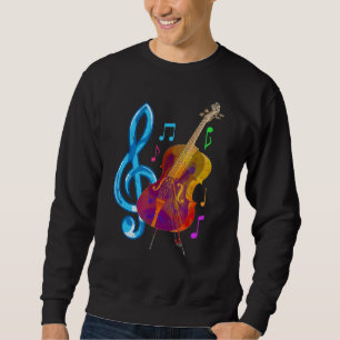 Sudadera Coloridas notas musicales de la orquesta Cellist T