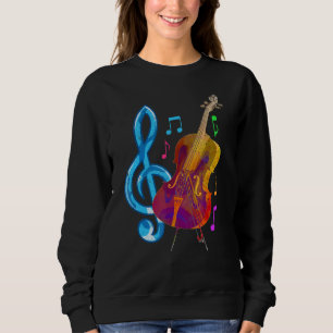Sudadera Coloridas notas musicales de la orquesta Cellist T