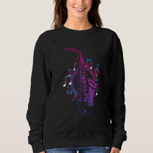 Sudadera Coloridas notas musicales saxofonista Sax