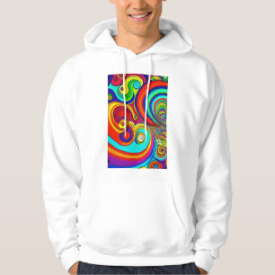 Sudadera Coloridas Y Groovy Arcoiris Swirls