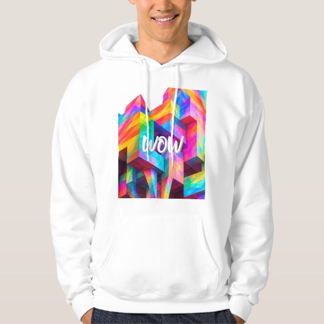 Sudadera Colorido Abstracto Geométrico Modo Vibrante (Anverso)