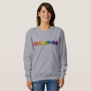 Sudadera Colorido arcoiris Corazones de texto de San Valent