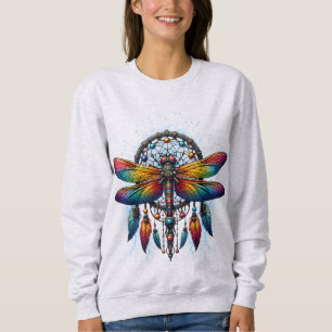 Sudadera Colorido atrapasueños de libélula psicodélico boho