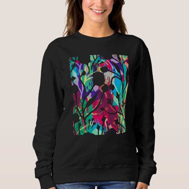 Sudadera Colorido Foliage Artistic Garden Brigh Flowers Art (Anverso)