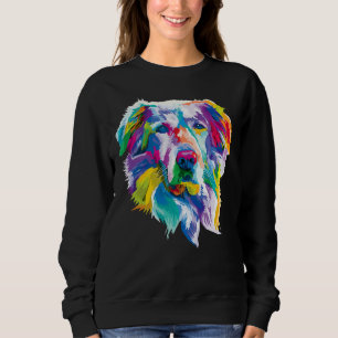 Sudadera Colorido Golden Retriever Cute Geométric Dog Popst