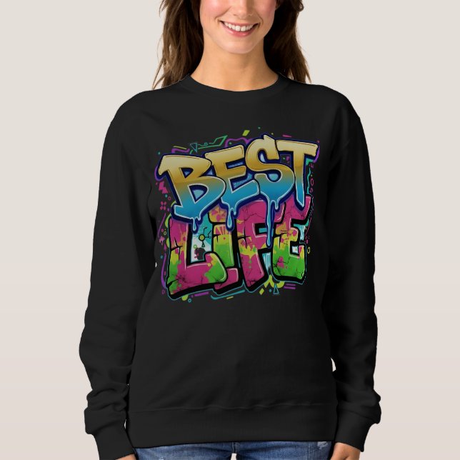 Sudadera Colorido Graffiti Style Motivational Wear (Anverso)