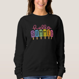 Sudadera Colorido Hello Summer Popsicle Graphic