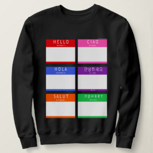 Sudadera Colorido Hola Mi Nombre Es