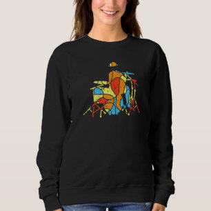 Sudadera Colorido Jazz Drummer estilo moderno