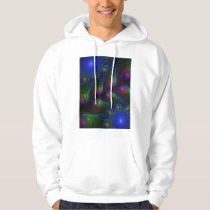 Sudadera Colorido Luminoso Abstracto Moderno Trippy Fractal