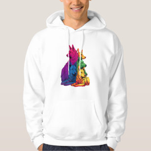 Sudadera Colorido Orgullo LGBT Corazón alemán de perro past