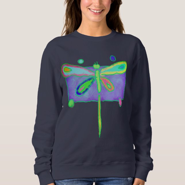 Sudadera Colorido Resumen Dragonfly Wearable Art (Anverso)