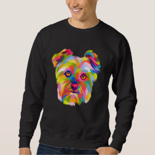Sudadera Colorido retrato de Yorkshire Terrier Yorkie 2