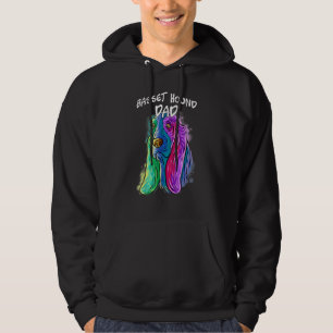 Sudadera Colorido retrato pop Basset perro perro padre'