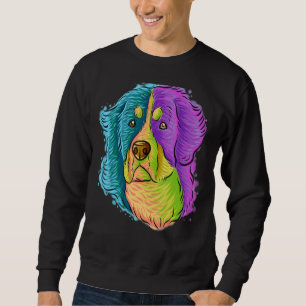 Sudadera Colorido retrato pop Bernese Mountain Dog Mom Mot