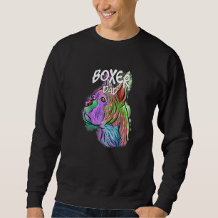 Sudadera Colorido retrato pop Boxer Dog Dad Day