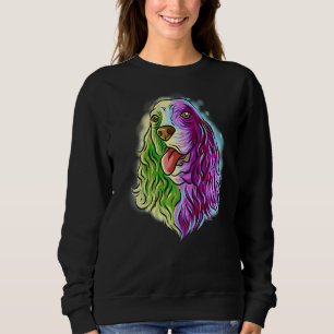 Sudadera Colorido retrato pop Cocker Spaniel Dog Mom Dad