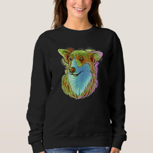 Sudadera Colorido retrato pop Corgi Perro Día de la Madre