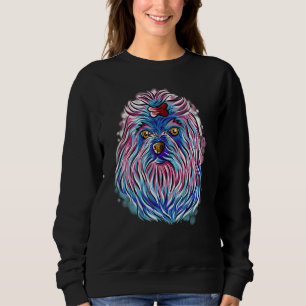 Sudadera Colorido retrato pop Día de la Madre Perro en Malt