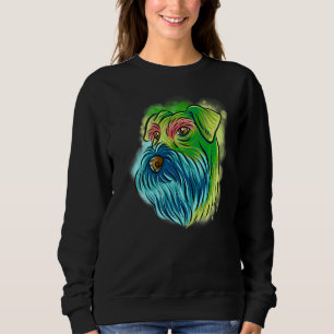 Sudadera Colorido retrato pop miniatura Schnauzer Dog Mom