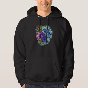Sudadera Colorido retrato pop Pug Perro papá Día de la Madr