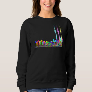 Sudadera Colorido Skyline de aventuras de viaje de Toronto