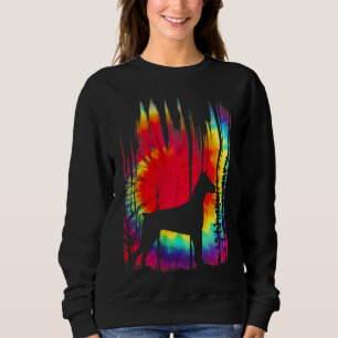 Sudadera Colorido Tie Dye Doberman Pinscher Hippie Puppy Fu