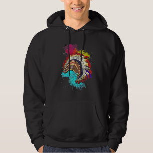 Sudadera Colorido tocado indio indígena nativo indio