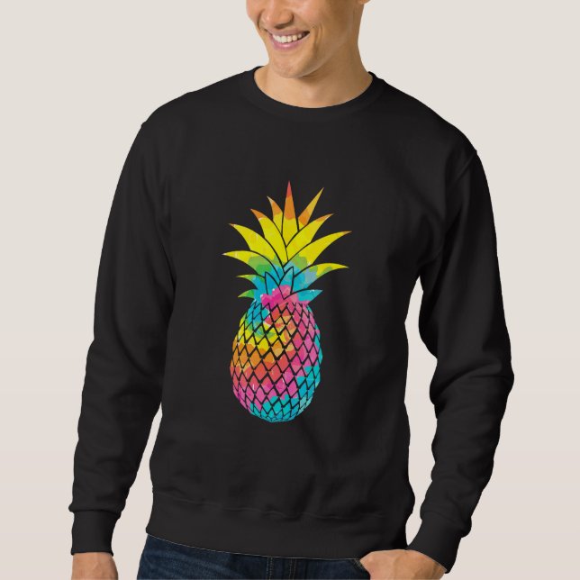 Sudadera Colorido Tye Pineapple Hawaití Tropical Summe (Anverso)
