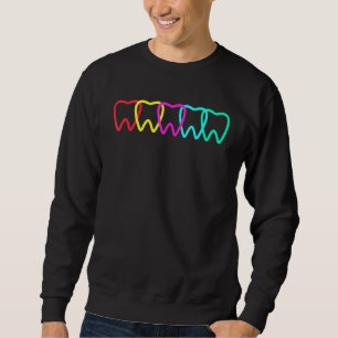 Sudadera Coloridos Dientes Dentistas Auxiliar de Higienista