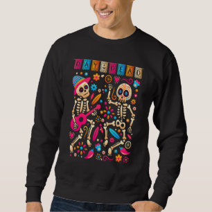 Sudadera Coloridos Esqueletos Mexicanos Danzantes Día De