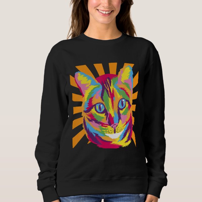 Sudadera Coloridos Gatos Cute (Anverso)