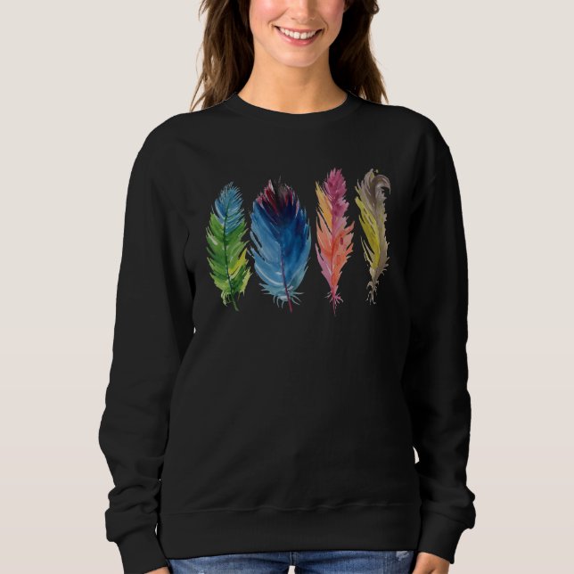 Sudadera Colourful bird feathers (Anverso)