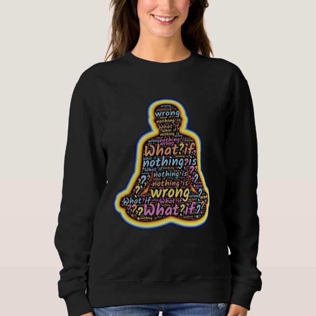 Sudadera Colourful crazy mind thoughts question marks head (Anverso)