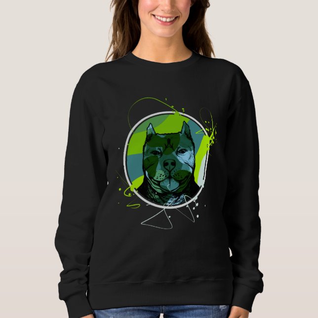 Sudadera Colourful Pitbull Terrier Dog Love Dad Mum Boy Gir (Anverso)