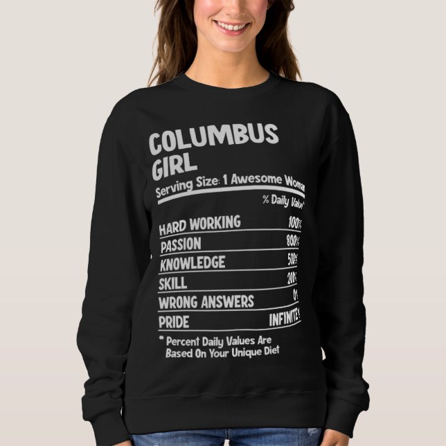 Sudadera Columbus Girl (Anverso)