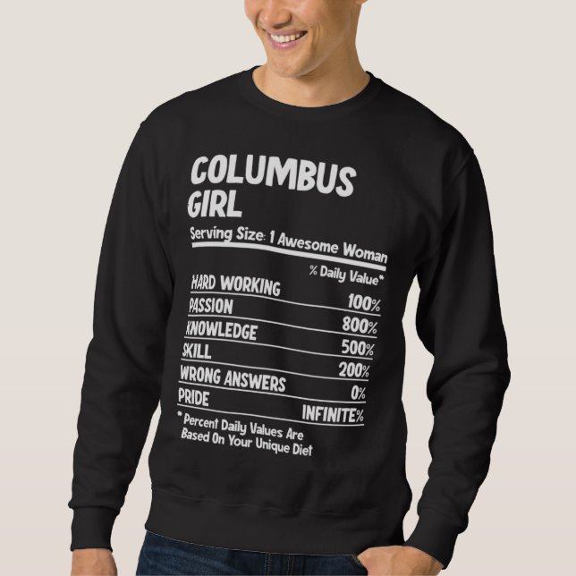 Sudadera Columbus Girl (Anverso)