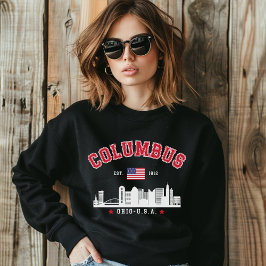 Sudadera Columbus Ohio Skyline Graphic