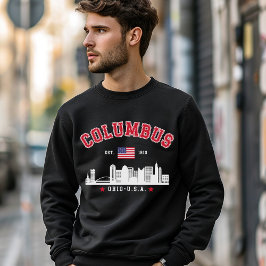 Sudadera Columbus Ohio Skyline Illustration