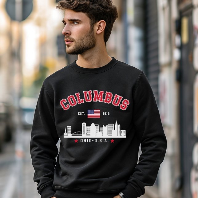 Sudadera Columbus Ohio Skyline Illustration (Subido por el creador)