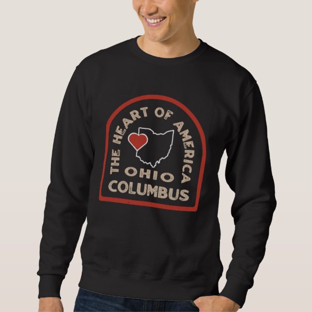 Sudadera Columbus Ohio The Heart of America (Anverso)