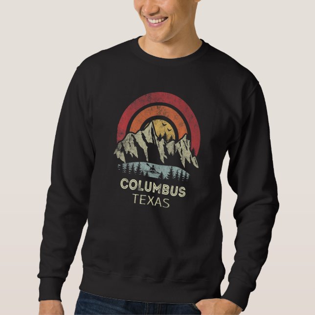 Sudadera Columbus Texas Mountain Sunset Sunrise Kayaking   (Anverso)