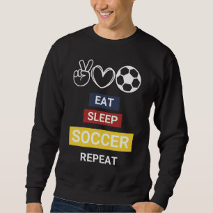 Sudadera Coma, duerme, fútbol, repite