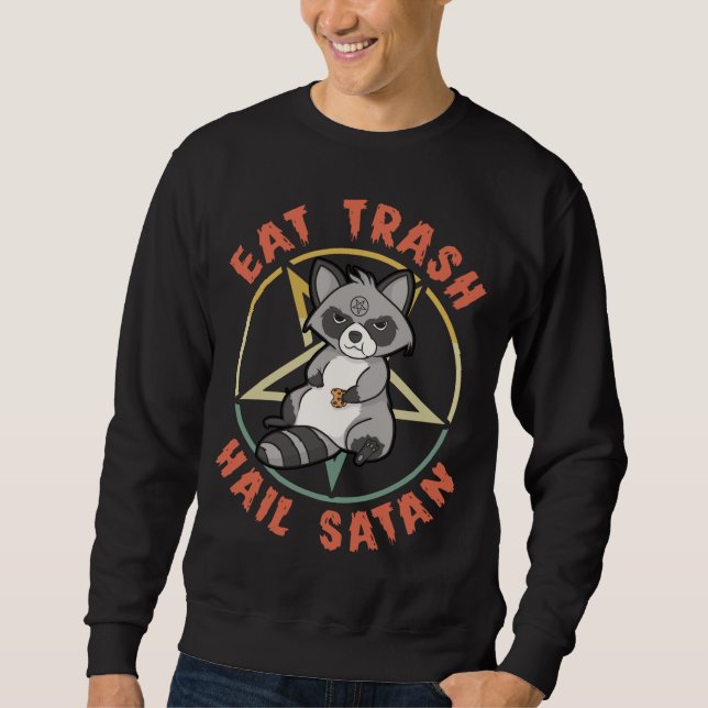 Sudadera Coma el grano de cola de la basura Satan - Gótico  (Anverso)