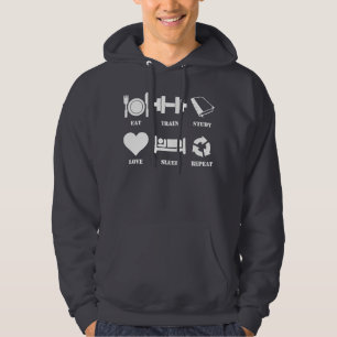 Sudadera Coma, entrene, estudie, ame, duerma, repita