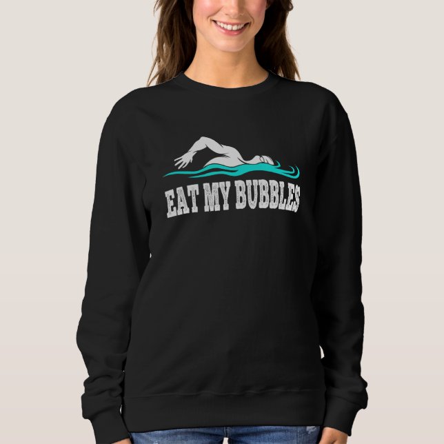 Sudadera Coma Mis Burbujas Equipo De Natación Hombres Mujer (Anverso)