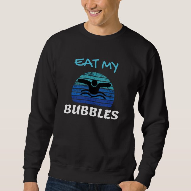 Sudadera Coma Mis Burbujas Niños Graciosos Nadando Mariposa (Anverso)