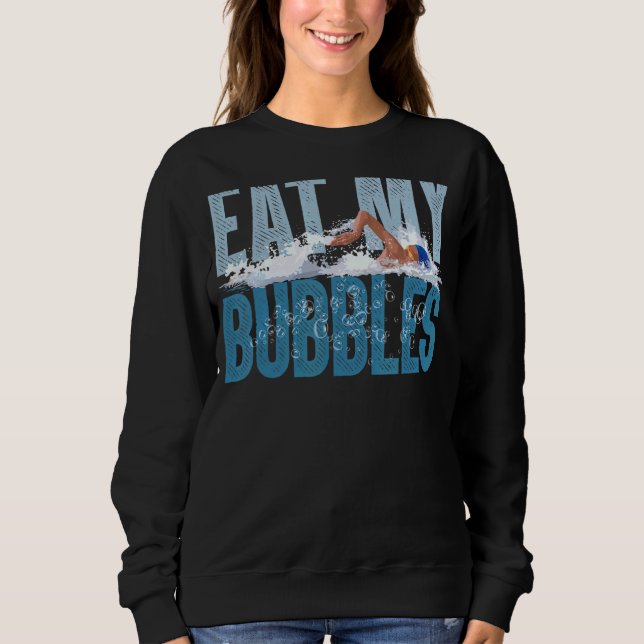 Sudadera Coma mis burbujas para nadar en una nadadora Swi (Anverso)