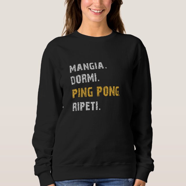 Sudadera Coma Sleep Ping Pong Reparación Mesa Tenis (Anverso)