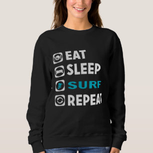 Sudadera Coma Sleep Surf Repetir Surfer Deportes Acuáticos 